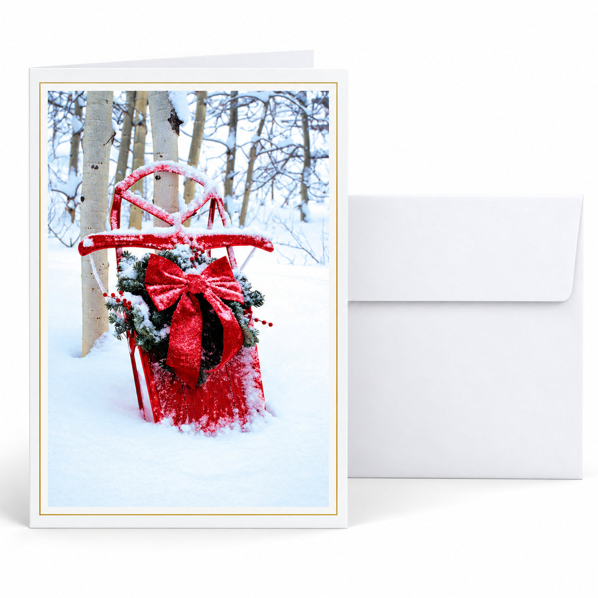 5 x 7 Foldover Card Set 80lb - Winter Activity