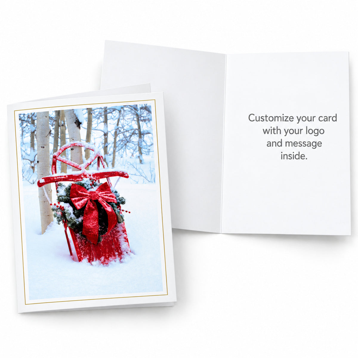 5 x 7 Foldover Card Set 80lb - Winter Activity