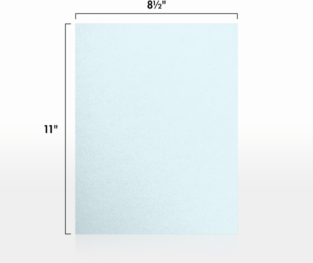 Aquamarine Blue Metallic 105lb 8 1/2 x 11 Cardstock