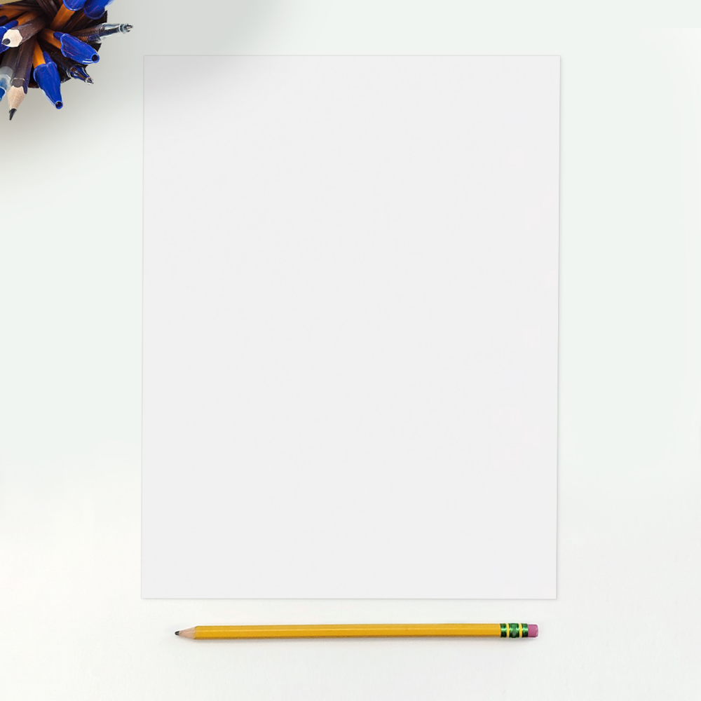 Bright White 100lb 8 1/2 x 11 Cardstock