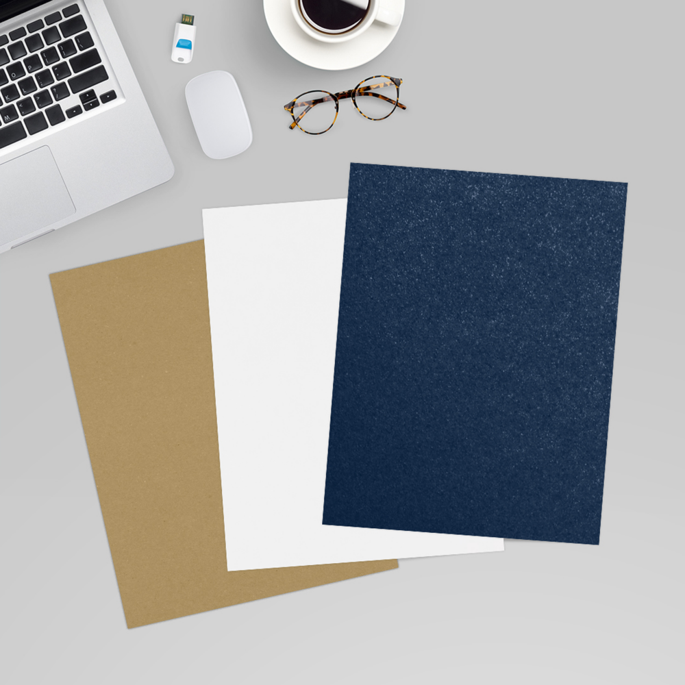 Lapis Navy Blue Metallic 105lb 8 1/2 x 11 Cardstock