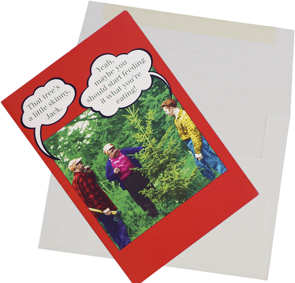 Skinny Christmas Tree A7 size Christmas Cards - 10 Pack