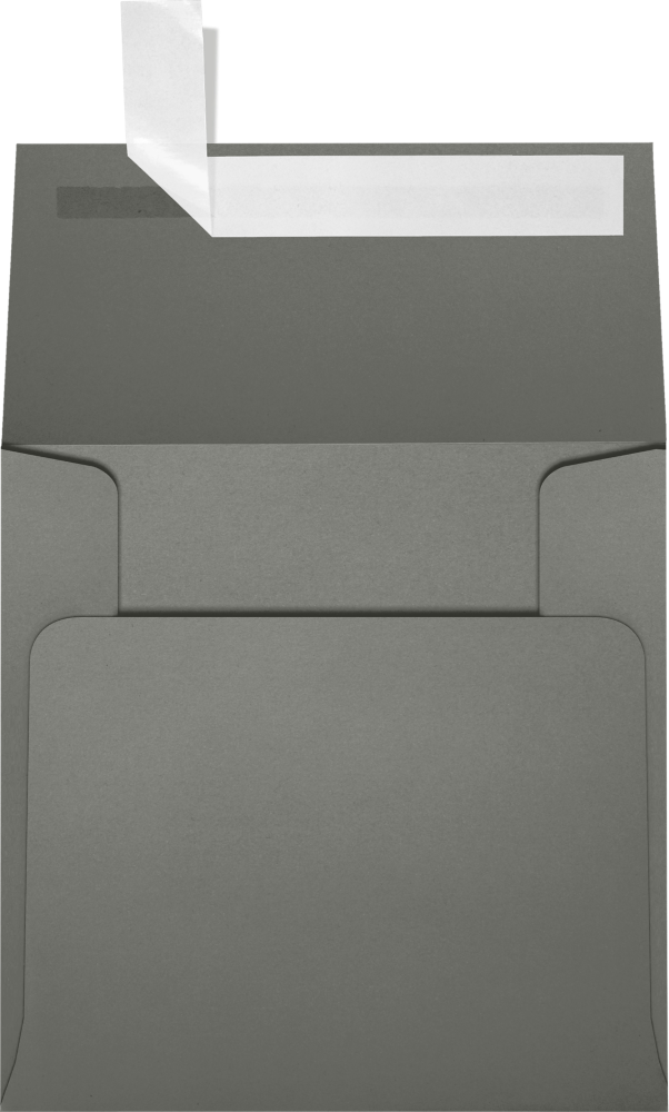 Dark Smoke Gray 32lb 3 1/4 x 3 1/4 Square Envelopes with Peel & Seal