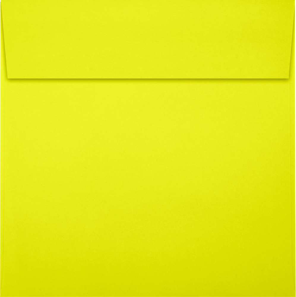 Citrus Yellow 32lb 5 x 5 Square Envelopes with Peel & Seal