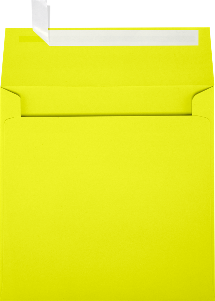 Citrus Yellow 32lb 5 x 5 Square Envelopes with Peel & Seal