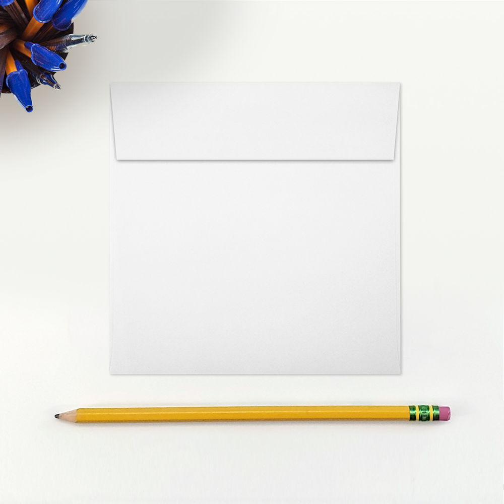 Premium White 32lb 5 x 5 Square Envelopes with Peel & Seal