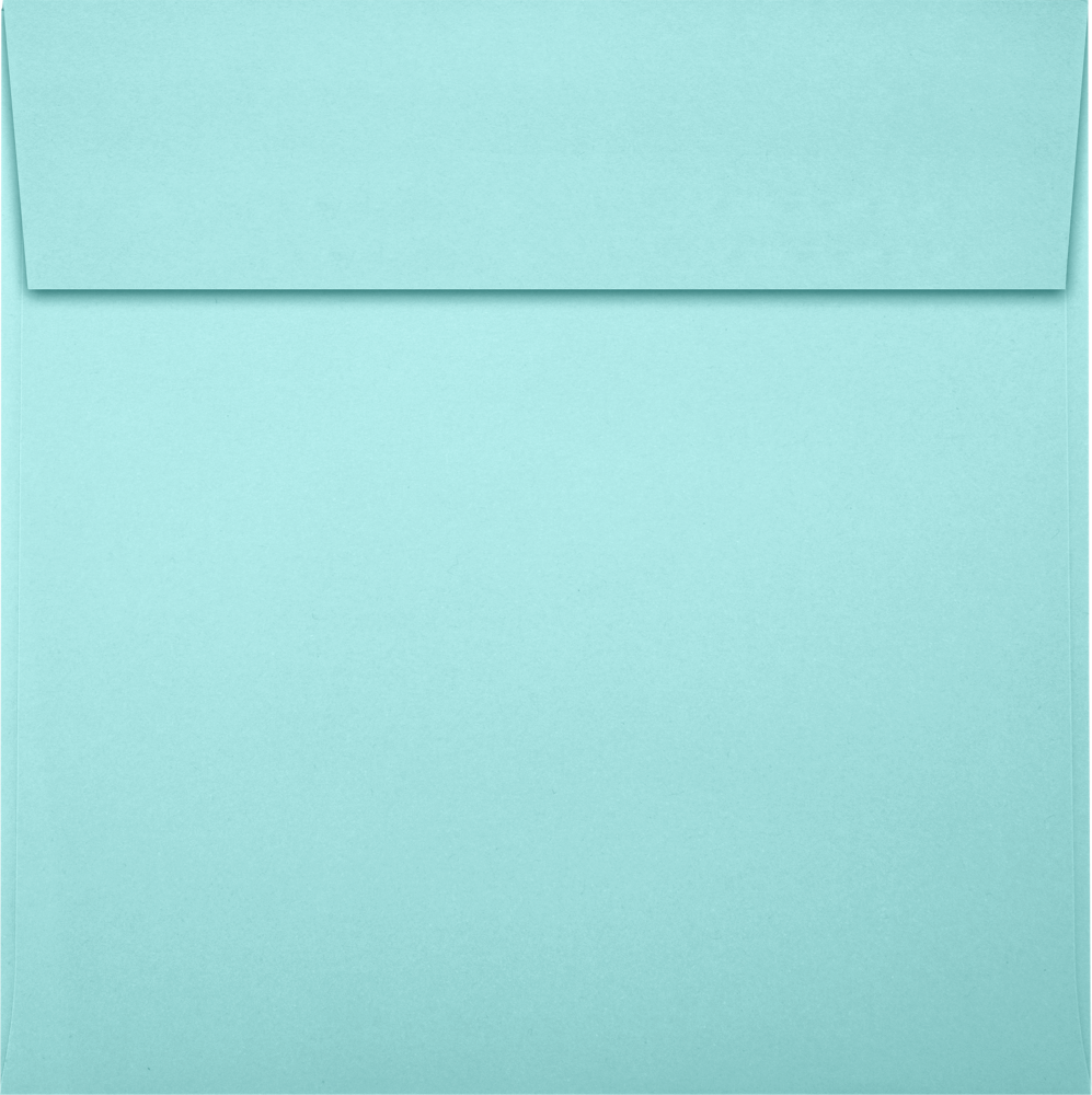 Seafoam Aqua Blue 32lb 5 1/4 x 5 1/4 Square Envelopes with Peel & Seal