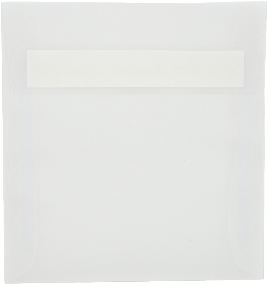 Clear Translucent 30lb 5 1/2 x 5 1/2 Square Envelopes with Peel & Seal