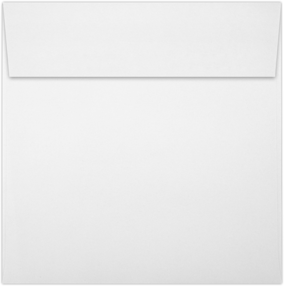 White Recycled 32lb 5 3/4 x 5 3/4 Square Envelopes with Peel & Seal