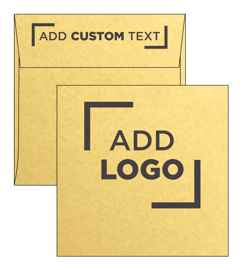 Gold Metallic 32lb 6 x 6 Square Envelopes with Peel & Seal