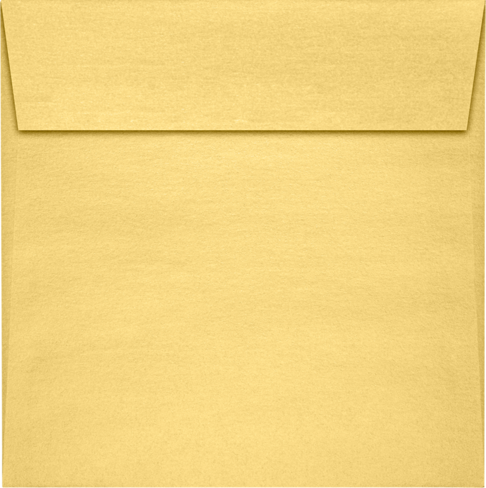 Gold Metallic 32lb 6 x 6 Square Envelopes with Peel & Seal