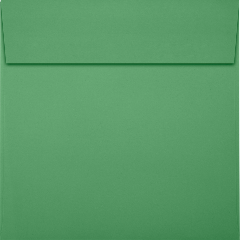 Holiday Green 32lb 6 1/2 x 6 1/2 Square Envelopes with Peel & Seal