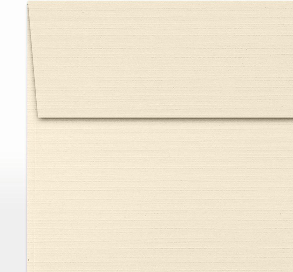 Natural Linen 32lb 6 1/2 x 6 1/2 Square Envelopes with Peel & Seal