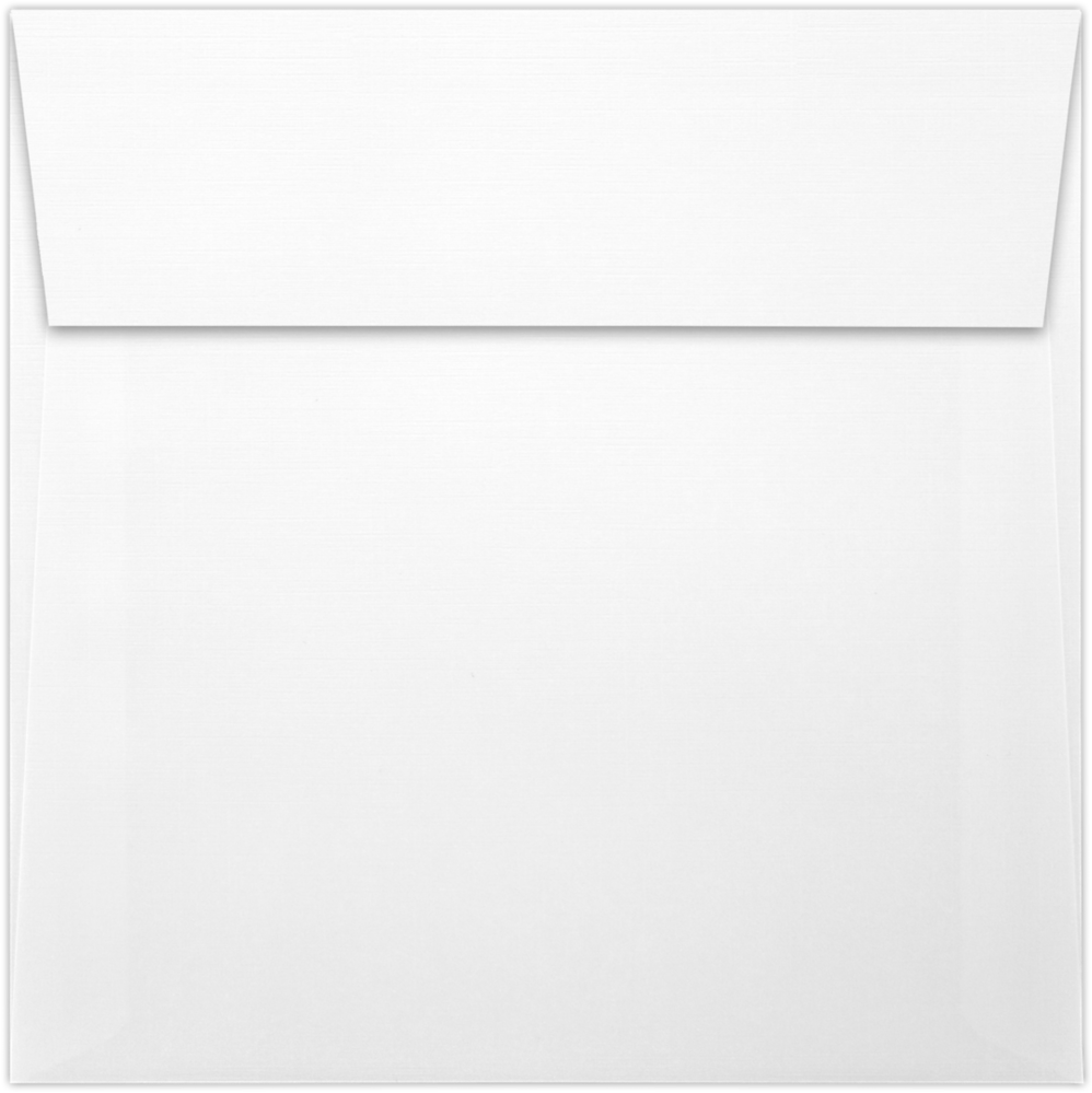 White Linen 32lb 6 1/2 x 6 1/2 Square Envelopes with Peel & Seal