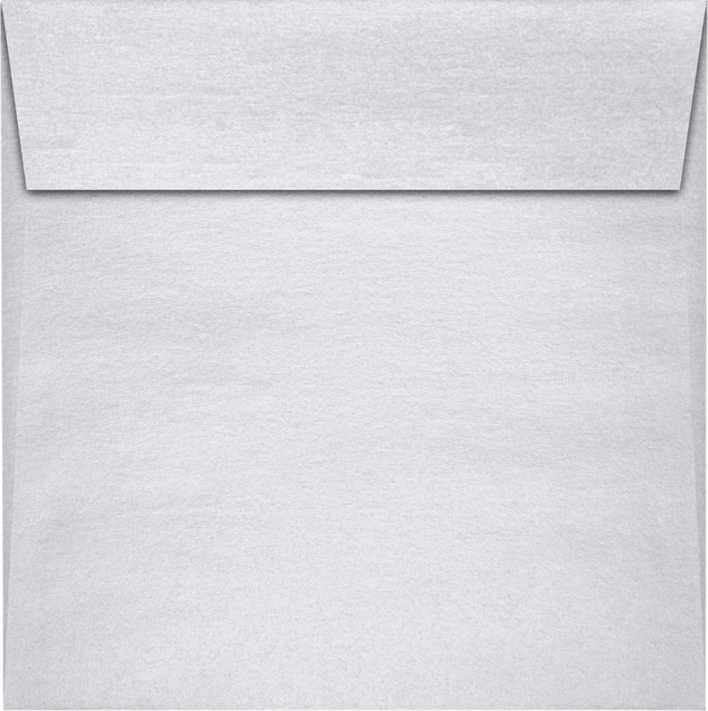 Silver Metallic 32lb 7 x 7 Square Envelopes with Peel & Seal