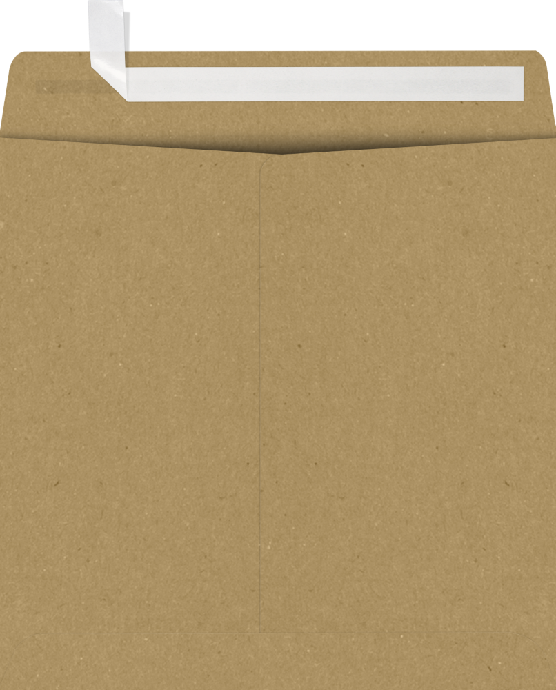 Grocery Bag 28lb 7 1/2 x 7 1/2 Square Envelopes with Peel & Seal