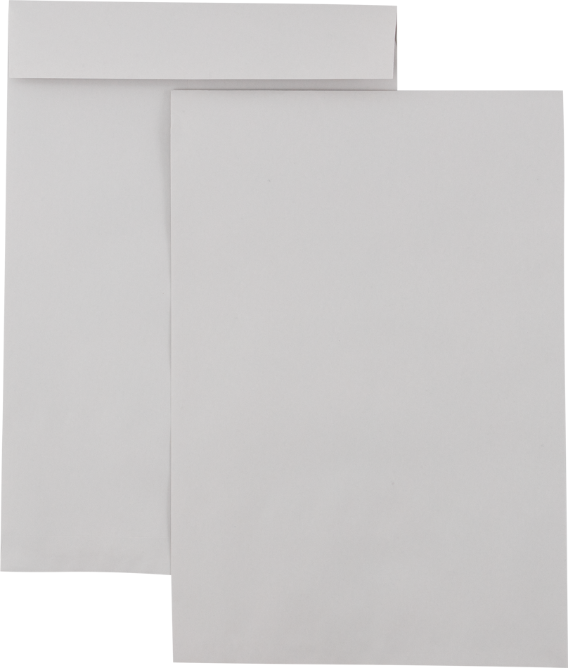 12 1/2 x 18 1/2 Open End Envelopes w/Peel & Seal - Gray Kraft 28lb