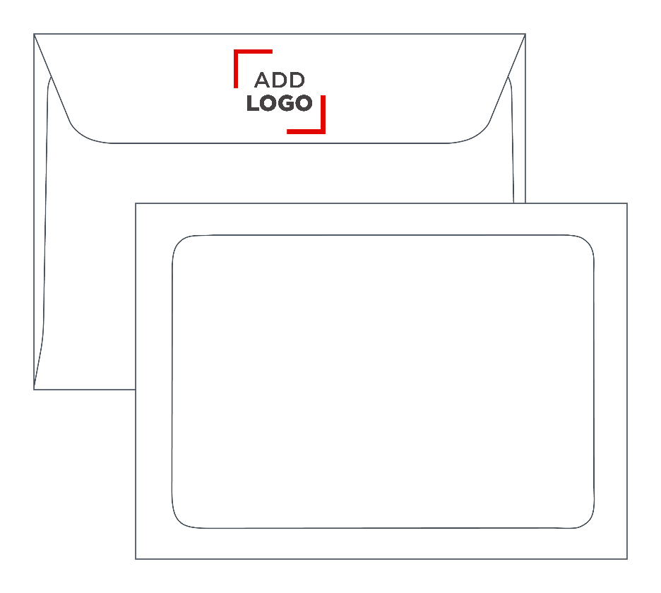 White 28lb A7 Full Face Window Envelopes (5 1/4 x 7 1/4) with Peel & Seal