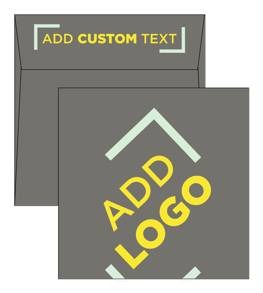 Dark Smoke Gray 32lb 6 1/2 x 6 1/2 Square Envelopes with Peel & Seal