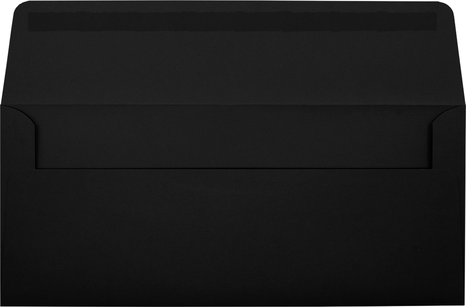 #10 Window Envelopes (4 1/8 x 9 1/2) - Smooth Midnight Black 32lb