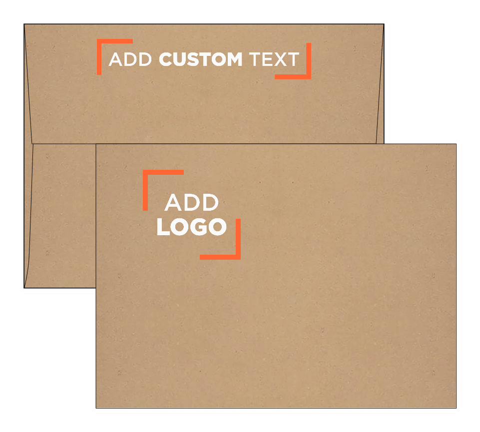 Grocery Bag with Gold Foil Lining 28lb A7 Invitation Envelopes (5 1/4 x 7 1/4) with Peel & Seal