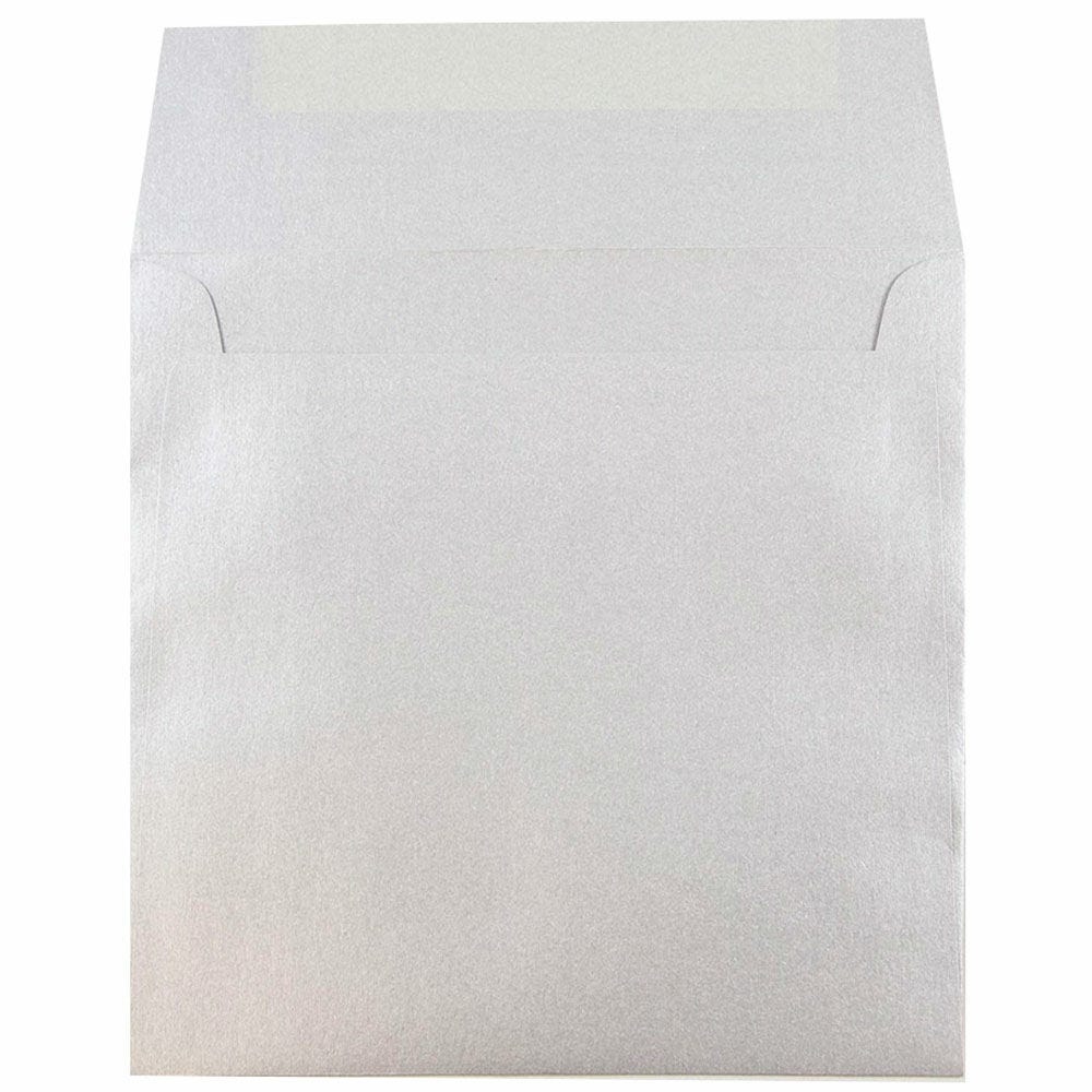 6 1/2 x 6 1/2 Square Envelopes - Silver Metallic 32lb