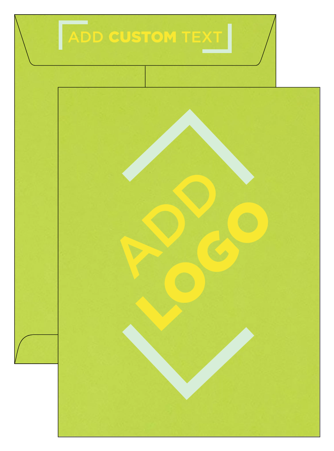 Lime Green 32lb 9 x 12 Open End Envelopes with Peel & Seal
