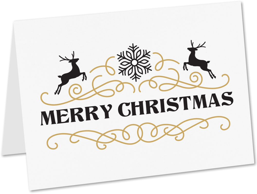 Merry Christmas A7 Foldover Card Set - 25 Pack
