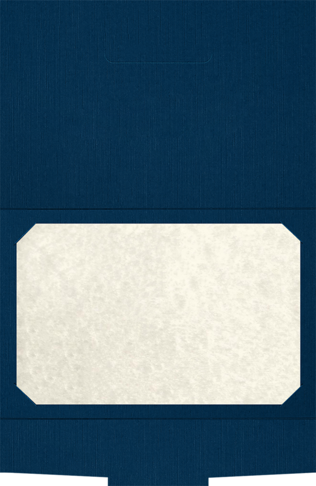 Nautical Navy Blue Linen with Silver Foil Star of David 6 1/2 x 9 1/2 Certificate Holders