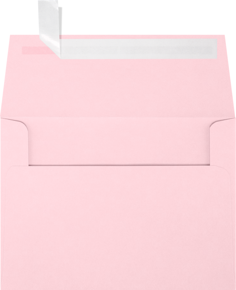 Baby Candy Pink 32lb A6 Invitation Envelopes (4 3/4 x 6 1/2) with Peel & Seal