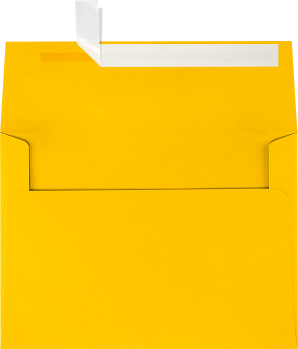 Sunflower Yellow 32lb A7 Invitation Envelopes (5 1/4 x 7 1/4) with Peel & Seal