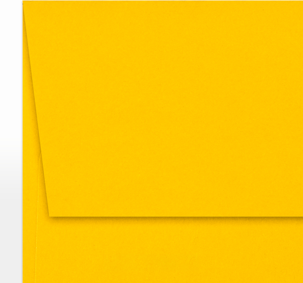 Sunflower Yellow 32lb A7 Invitation Envelopes (5 1/4 x 7 1/4) with Peel & Seal