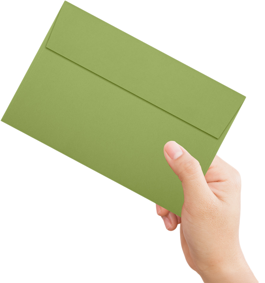 Olive Green 28lb A9 Invitation Envelopes (5 3/4 x 8 3/4) with Peel & Seal