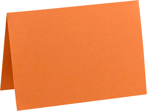 Mandarin Orange 100lb A7 Foldover Cards (5 1/8 x 7)