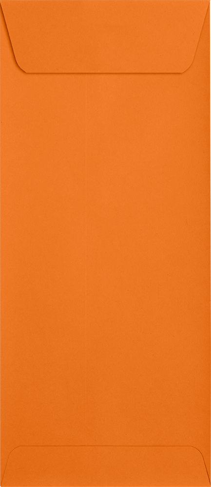 Mandarin Orange 32lb #10 Policy Envelopes (4 1/8 x 9 1/2) with Peel & Seal