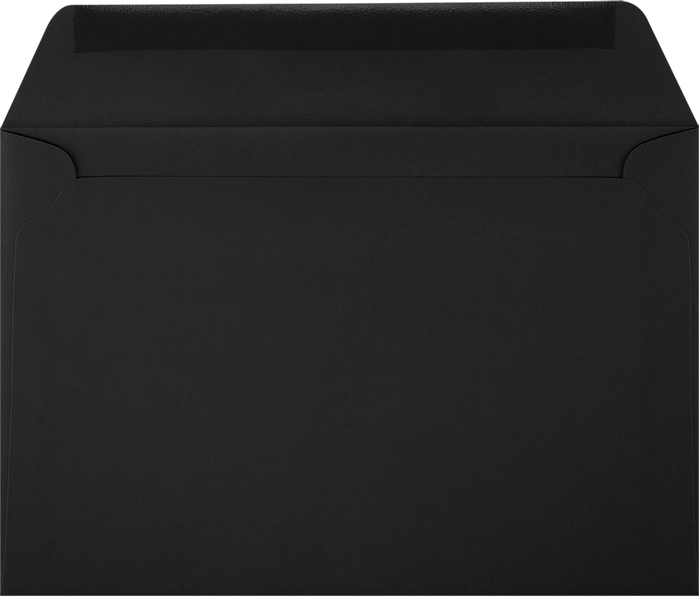 Smooth Midnight Black 32lb 6 x 9 Booklet Envelopes