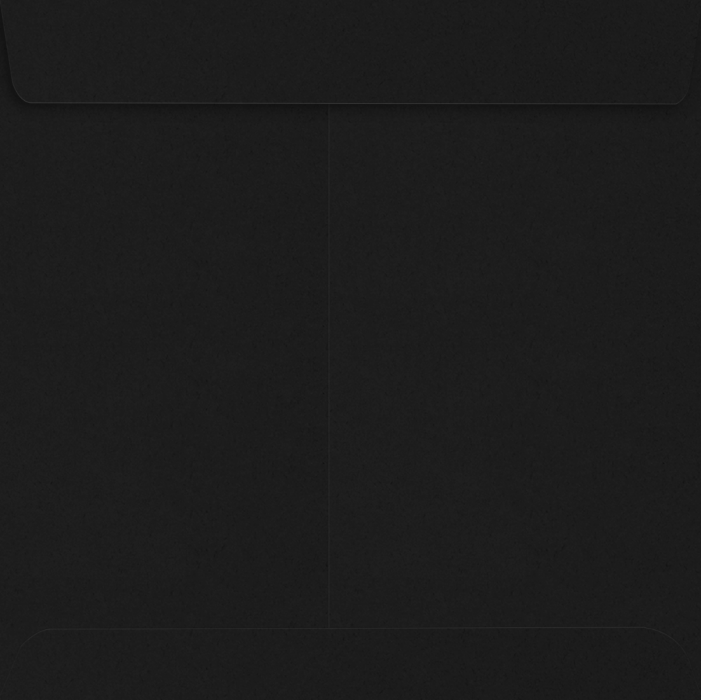 Smooth Midnight Black 32lb 9 x 9 Square Envelopes with Peel & Seal