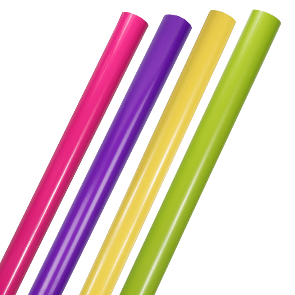 Wrapping Paper Set (100 Sq Ft Total) - 4 Rolls - Assorted Bright Fashion