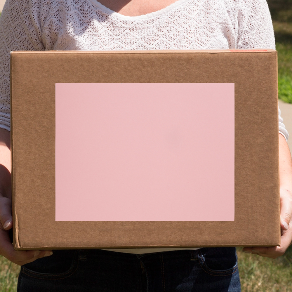 Baby Pink 8 1/2 x 11 Full Sheet Shipping Labels