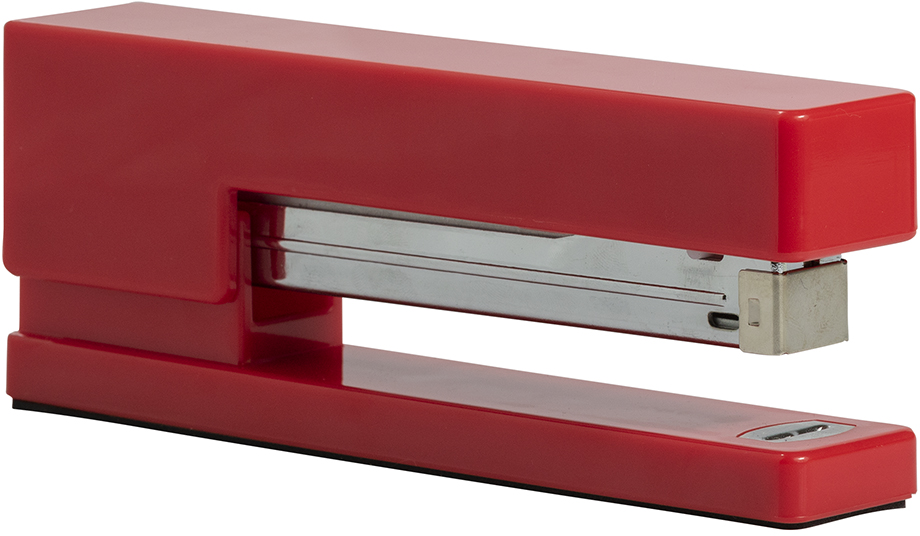 Stapler and Tape Dispenser Desk Set - Red