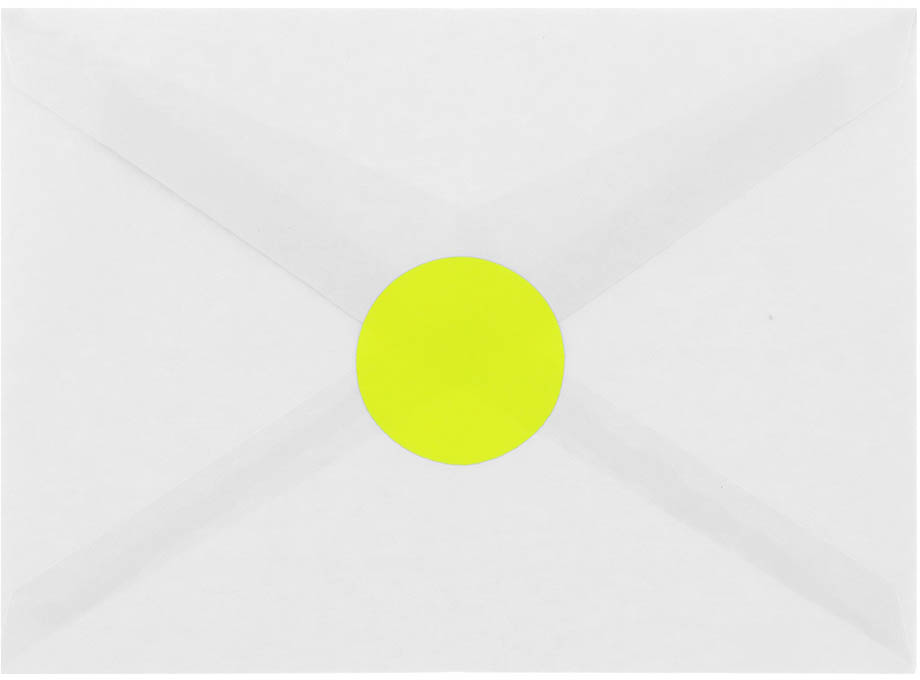 Neon Yellow Medium 1 2/3 Inch Round Labels