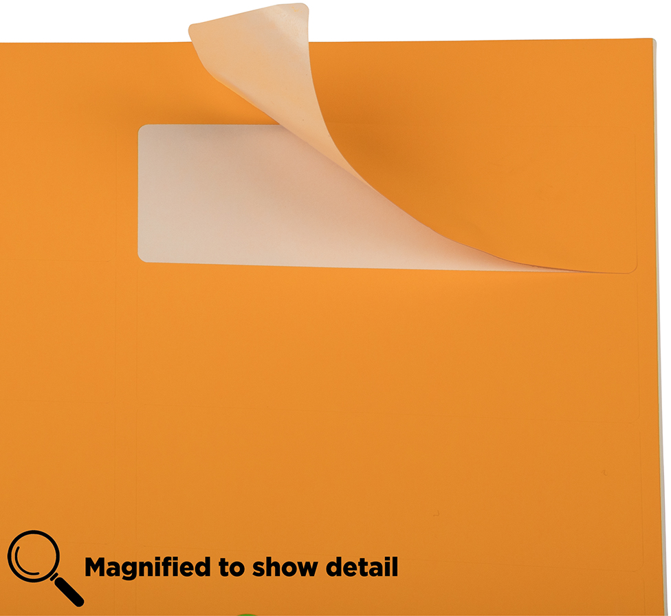 Neon Orange 1 1/3 x 4 Address Labels