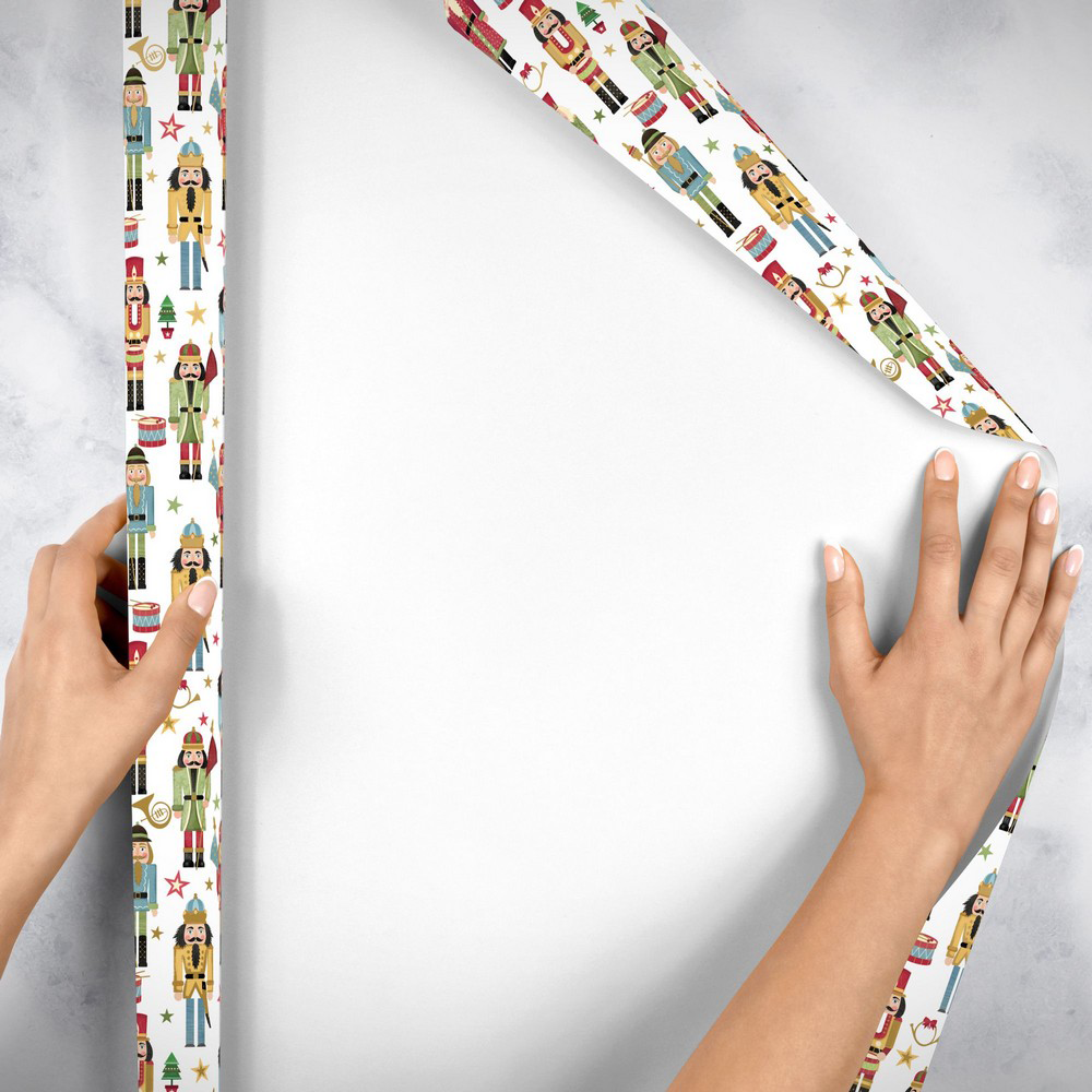 Traditional Nutcracker 24" x 208' Bulk Wrapping Paper (416 Sq Ft)