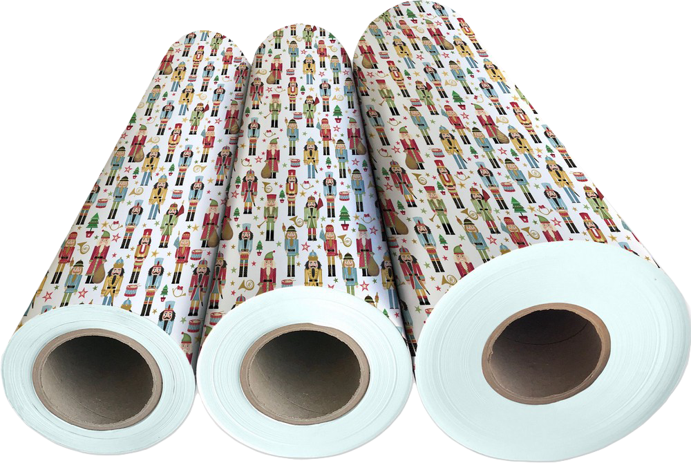 Traditional Nutcracker 30" x 208' Bulk Wrapping Paper (520 Sq Ft)