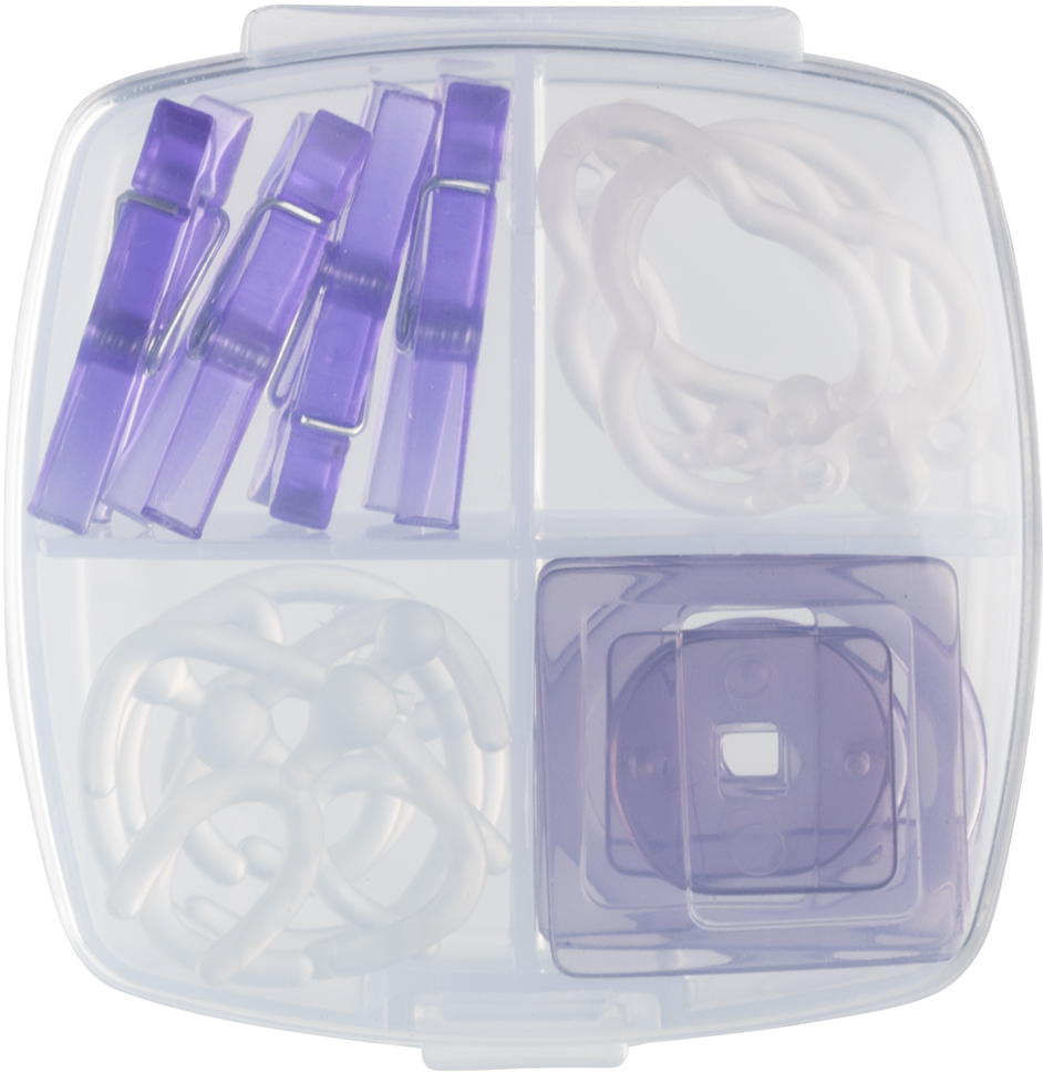 Purple Medium Office Clip Box - 24 Pack