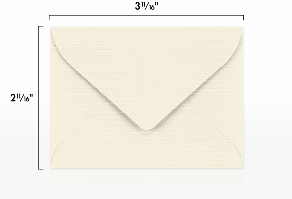 Natural Linen 32lb #17 Mini Envelopes (2 11/16 x 3 11/16)