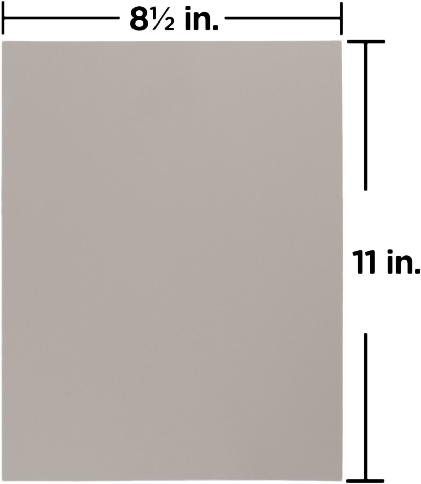 Light Gray 130lb 8 1/2 x 11 Cardstock