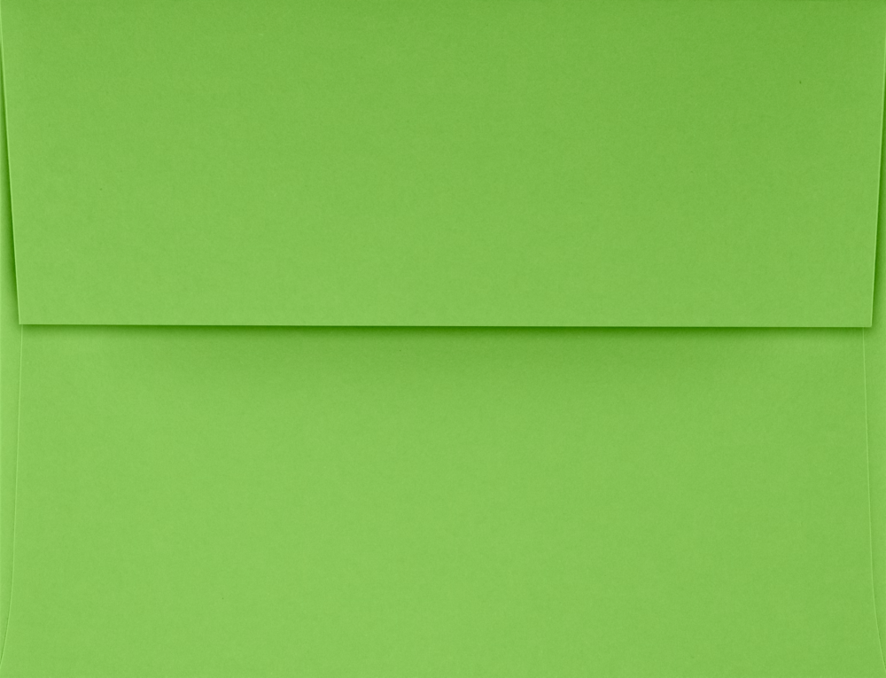 Lime Green 32lb A4 Invitation Envelopes (4 1/4 x 6 1/4) with Peel & Seal