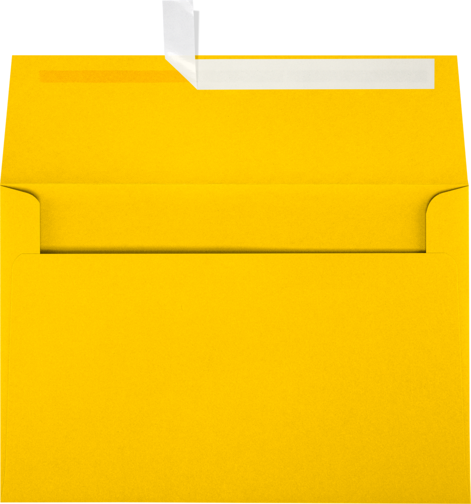 Sunflower Yellow 32lb A8 Invitation Envelopes (5 1/2 x 8 1/8) with Peel & Seal