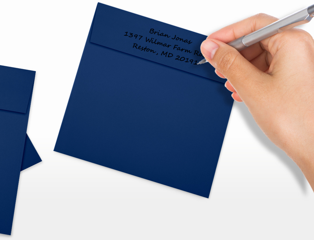 Navy Blue 32lb 5 x 5 Square Envelopes with Peel & Seal
